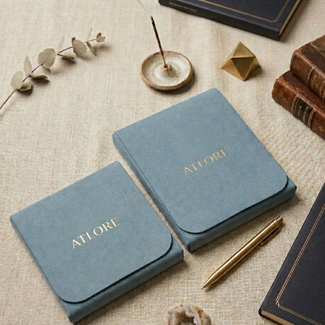 blue travel folder