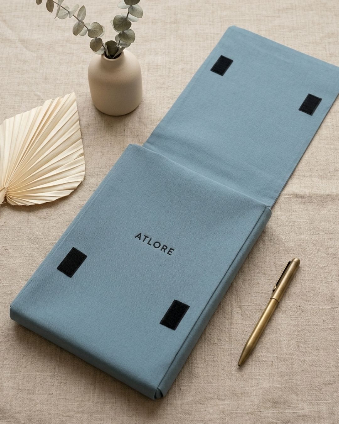blue travel folder for jewelry
