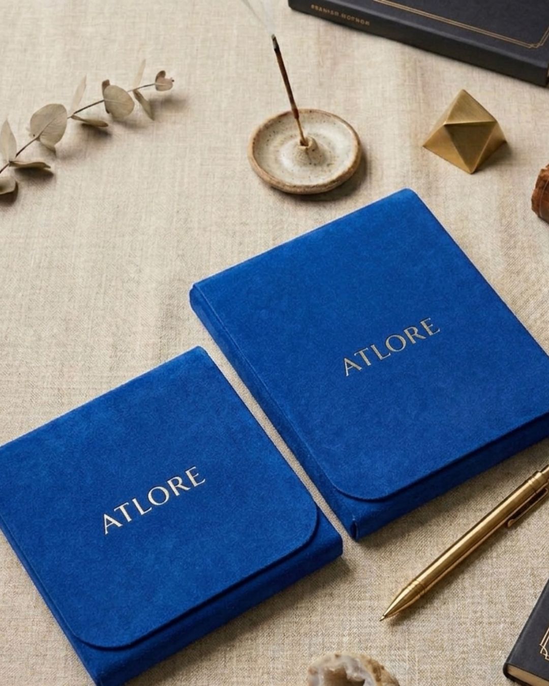 Royal blue travel folders