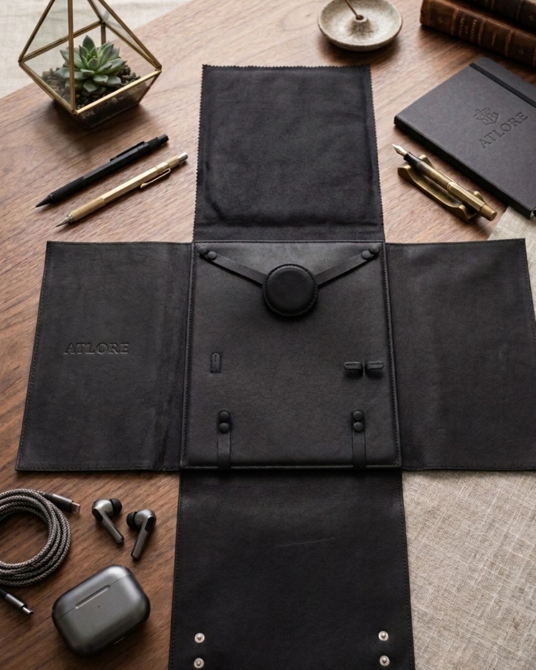 velvet black travel folders