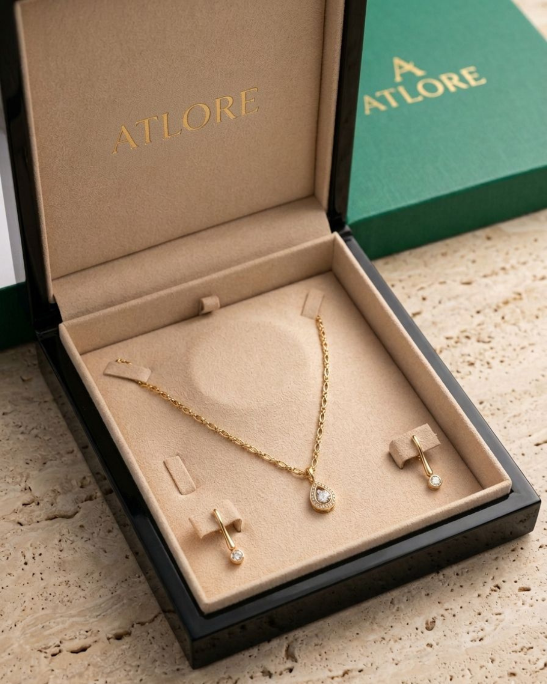 pu leather microfiber necklace box