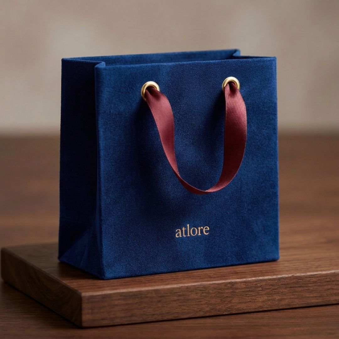 suede paper bag